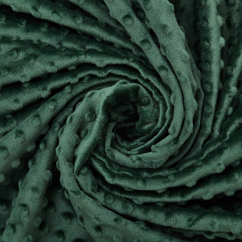 TONGDADA Weighted Blanket Cover (Dark Green Minky Dot, 60''x80'' Duvet Cover) - Image 3